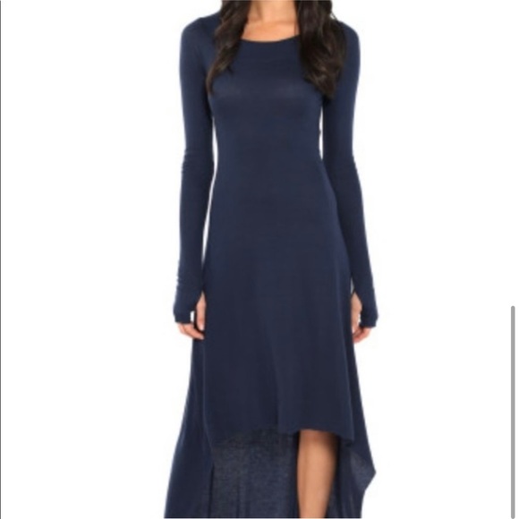 BCBGmaxazria Maxi Navy Blue Dress - Picture 3 of 5